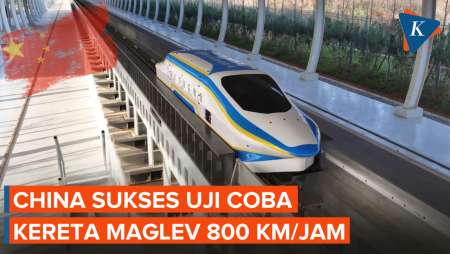 China Uji Coba Kereta Cepat Maglev, Kecepatannya 800 Km/Jam!