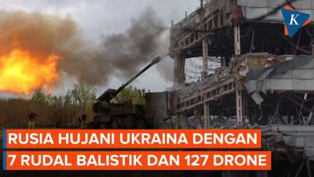 Rusia Gempur Ukraina dengan 7 Rudal Balistik dan 127 Drone Shahed, 1 Orang Tewas