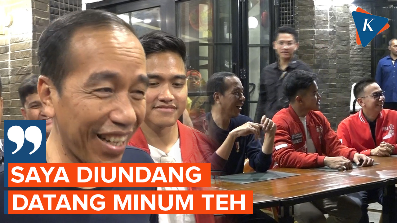 Jokowi Minum Teh Bareng Kaesang dan Petinggi PSI di Bandung