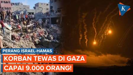 Korban Tewas di Gaza Capai 9.000 Orang