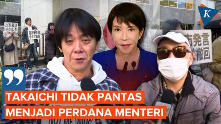 Warga Jepang Kecam Takaichi, Sebut Tak Pantas Jadi Perdana Menteri
