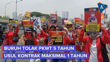 Demo Buruh Sampaikan 11 Tuntutan, Tolak PKWT 5 Tahun
