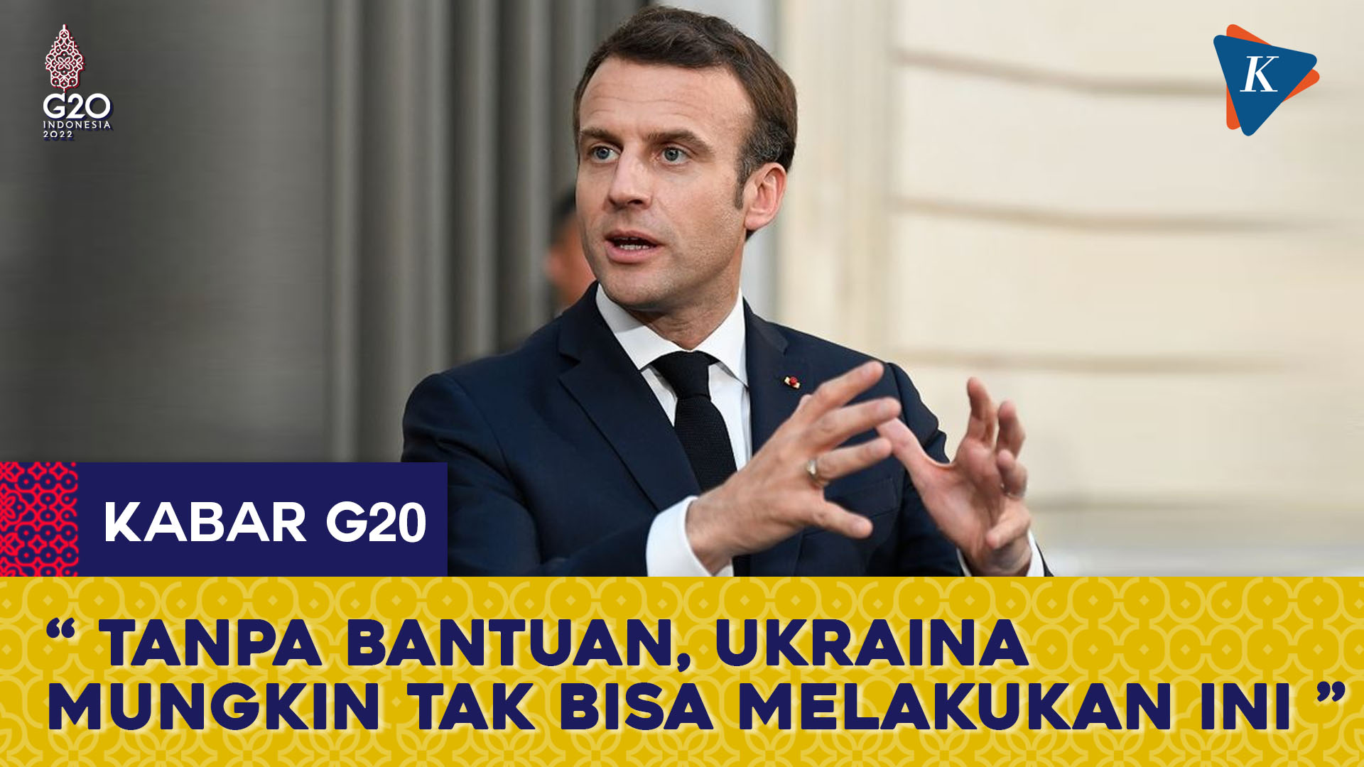 KTT G20 Berakhir, Macron Sebut Bantuan ke Ukraina Ampuh dan Serukan Perdamaian
