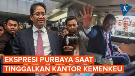 Ekspresi Purbaya Tinggalkan Kantor Kemenkeu Setelah Dicopot