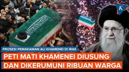 Peti Ali Khamenei Diusung Di Tengah Lautan Manusia Di Najaf Irak