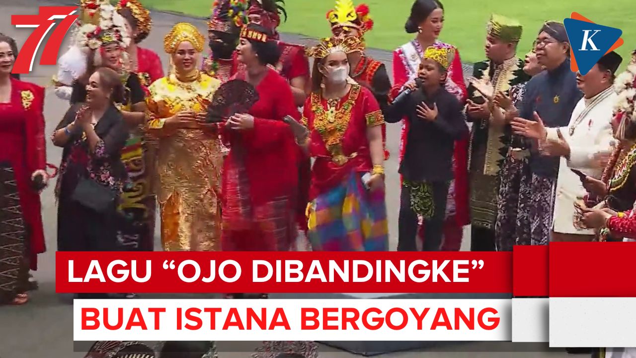 Momen Lagu Viral Ojo Dibandingke Menggoyang Istana Merdeka Jakarta