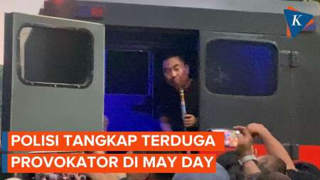 Polisi Tangkap Terduga Provokator Demo Buruh di Depan DPR