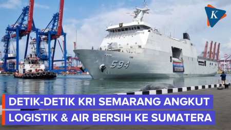 KRI Semarang Berlayar Ke Sumatera, Kirim Makanan Hingga Air Bersih Untuk Korban Bencana