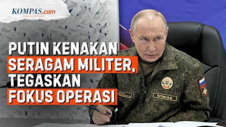 Pakai Seragam Militer, Putin Pimpin Rapat Komando Langsung Di Garis Depan Perang