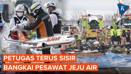 Perjuangan Petugas Darurat Jeju Air, Bekerja Siang Malam Sisir Puing-puing Pesawat