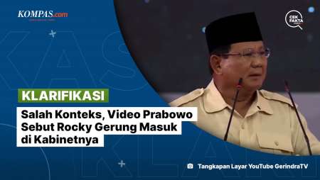 [KLARIFIKASI] Salah Konteks, Video Prabowo Sebut Rocky Gerung Masuk di Kabinetnya