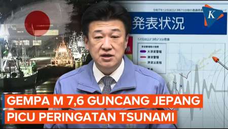 Gempa Magnitudo 7,6 Mengguncang Jepang, Peringatan Tsunami Diberlakukan