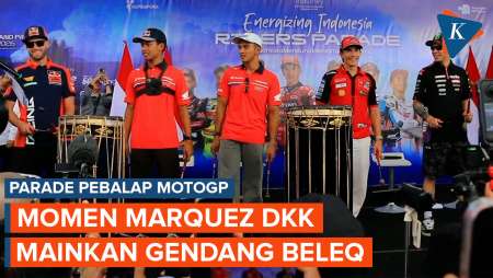Marc Marquez Dkk Tabuh Gendang Lombok Dan Pawai Bareng Veda-Mario Aji Jelang MotoGP Mandalika