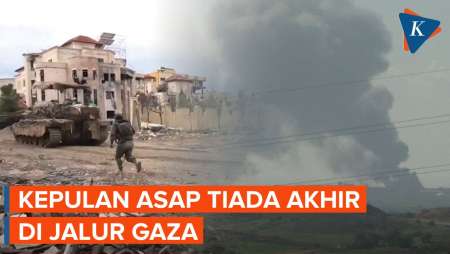 Penampakan Kepulan Asap di Jalur Gaza Saat Israel Intensifkan Serangan