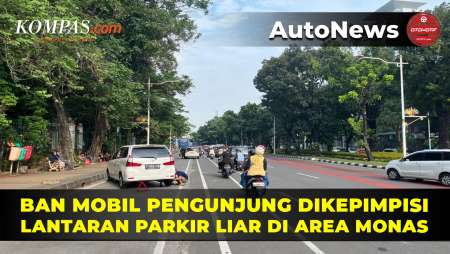 Video Viral Mobil Dikempisi Bannya karena Parkir Liar di Monas