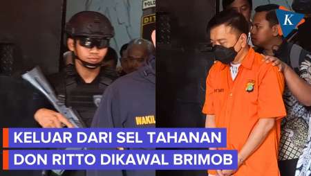  Momen Brimob Kawal Don Ritto Keluar Dari Tahanan, Diserahkan Ke Kejagung
