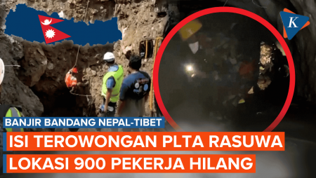 Penampakan Isi Terowongan PLTA Nepal, Penyelamat Terobos Celah Cari 900 Pekerja