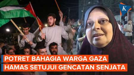 Momen Warga Gaza Berpesta di Jalanan Usai Hamas Setujui Proposal Gencatan Senjata 