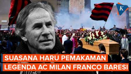 Momen Pemakaman Legenda AC Milan Dan Italia Franco Baresi, Maldini Hingga Baggio Hadir