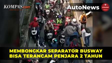 Bongkar Separator Busway, Pengendara Terancam Penjara 2 Tahun