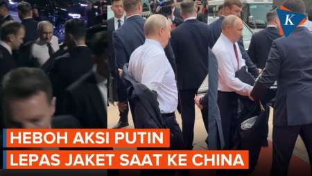 Viral, Momen Putin Lepas Jaket Saat Tiba di Bandara dan Setelah Temui Xi Jinping