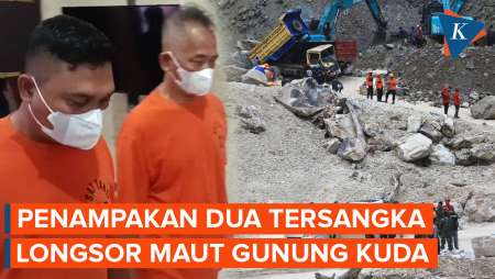 Penampakan Dua Tersangka Longsor Gunung Kuda, Terancam 15 Tahun Penjara
