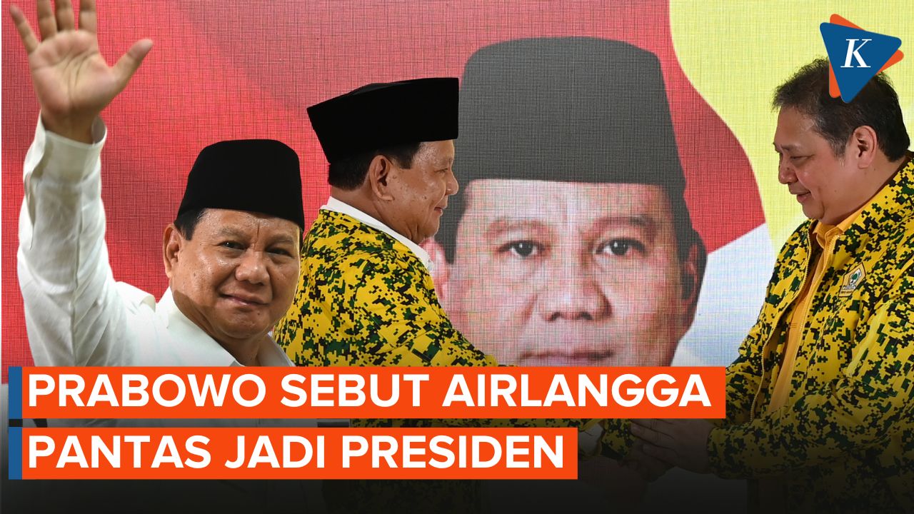 Prabowo Sanjung Airlangga, Sebut Pantas Jadi Presiden atau Wapres