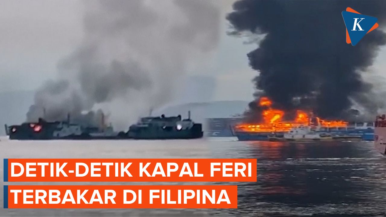 Sebuah Kapal Feri Terbakar di Filipina