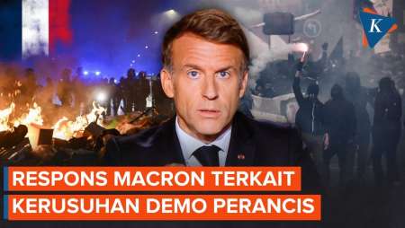 Macron Respons Kericuhan Demo Perancis, Tuding Provokator Hingga Singgung Perang Iran
