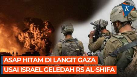 Asap Hitam di Gaza Usai Israel Geledah RS Diklaim Persembunyian Hamas