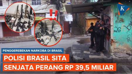Penggerebekan Narkoba di Brasil, Polisi Sita Senjata Perang Rp 39,5 Miliar