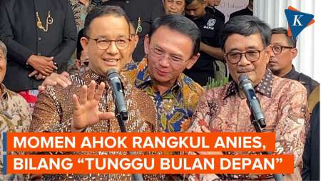 Momen Ahok Rangkul Pundak Anies, Bilang 