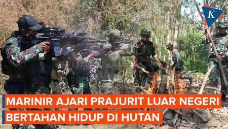 Marinir TNI AL Ajari Prajurit Luar Negeri Cara Bertahan Hidup…