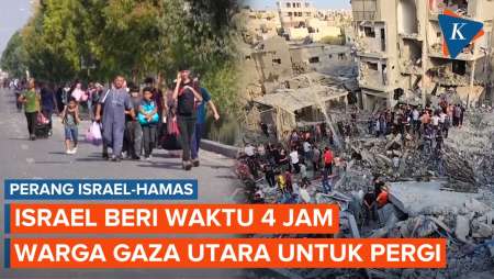 Israel Beri Waktu 4 Jam Warga Gaza Utara untuk Pergi ke Selatan