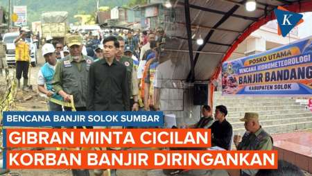 Wapres Gibran Temui Korban Banjir Solok, Minta Pemda Ringankan Cicilan Warga