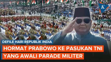 Hormat Prabowo ke Pasukan TNI yang 