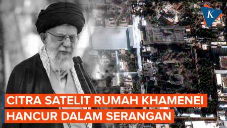 Citra Satelit Rumah Khamenei, Hancur Terkena Serangan Israel-AS