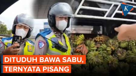 Polisi Cegat Sopir Truk di Palembang, Dituduh Bawa Sabu, Ternyata Pisang