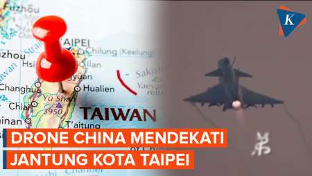 Momen Drone China Mendekati Jantung Kota Taipei Taiwan