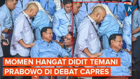 Momen Prabowo Ditemani Sang Anak Didit Hediprasetyo Saat Debat Capres