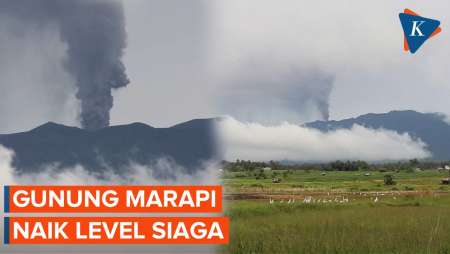 Gunung Marapi Sumatera Barat Berstatus Siaga, Warga Diimbau Waspada