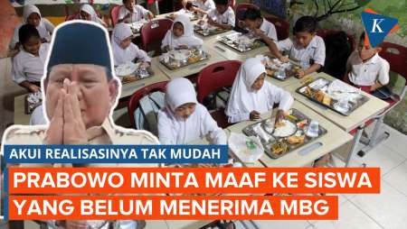 Momen Prabowo Minta Maaf ke Siswa yang Belum Terima Makan Bergizi Gratis