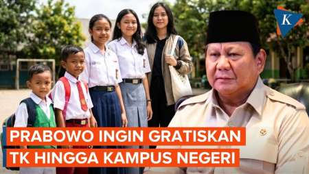 Prabowo Perintahkan Pendidikan Negeri Gratis dari TK hingga Perguruan Tinggi