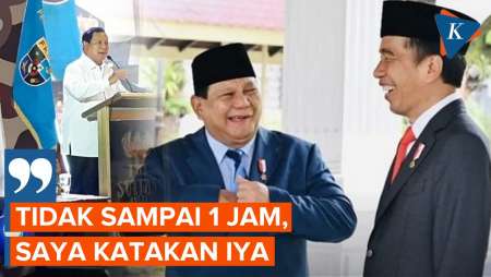 Cerita Prabowo, Tak Sampai 1 Jam Terima Ajakan Jokowi Masuk Kabinet