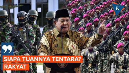 Ingatkan Tentara Setia Kepada Rakyat, Prabowo: Tuannya Tentara, Rakyat!