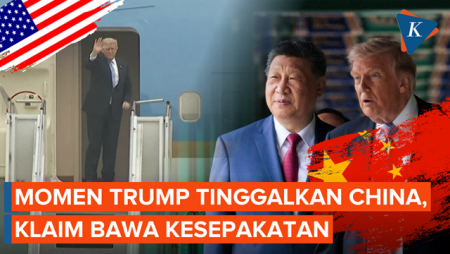 Momen Trump Tinggalkan China Setelah Dua Hari Bertemu Xi Jinping
