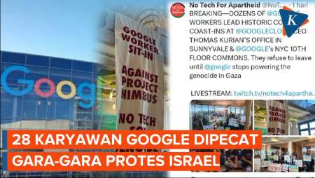 Google Pecat 28 Karyawannya yang Protes Hubungan Perusahaan dengan Israel