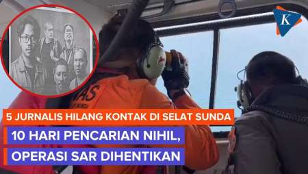 Operasi SAR 5 Jurnalis di Selat Sunda Dihentikan Usai 10 Hari Tak Ada Hasil