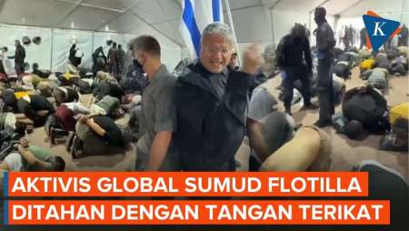 Aktivis Global Sumud Yang Ditangkap Israel Dipaksa Bersujud Dengan Tangan Terikat