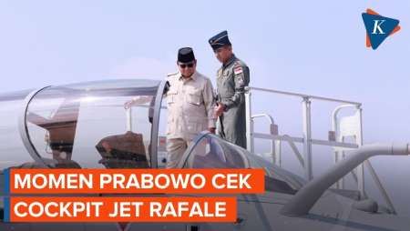 Momen Prabowo Cek Langsung Ke Cockpit Jet Tempur Rafale